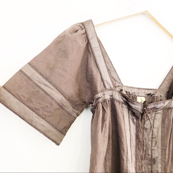 IRO Square Neckline Cotton Blouse Casual Top - Picture 5 of 8